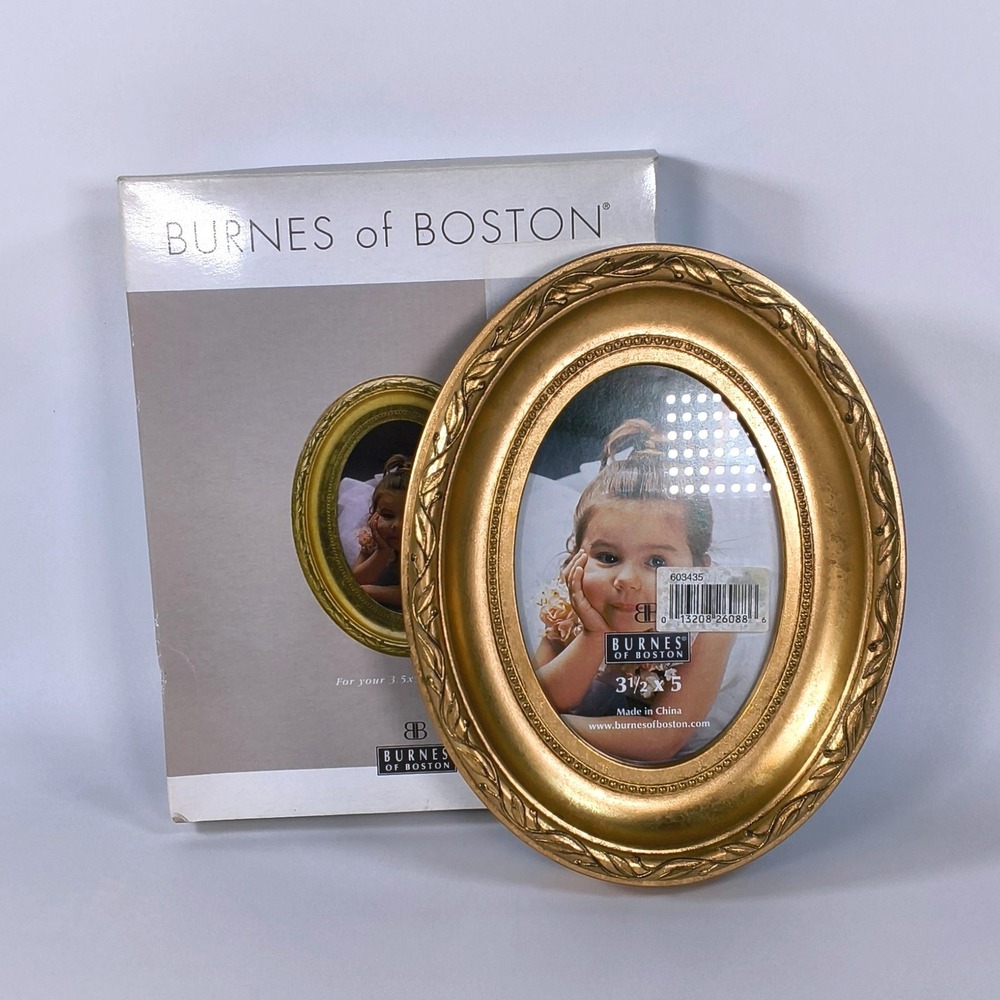 Burnes of Boston Victoria Gold Oval Picture Frame 3.5x5 Ornate 603435
